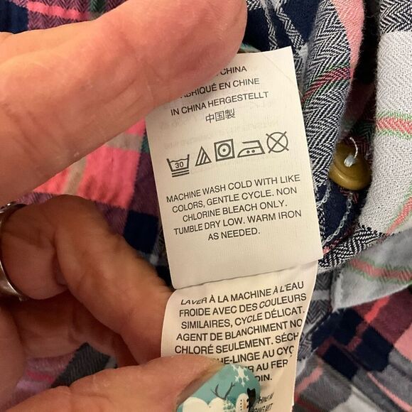 J. Crew Women’s Petite Large Long Sleeve Striped Multi Color Button Down Shirt - Picture 13 of 14